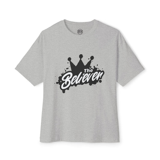 The Believer Crown Tee — Graphic Oversized Boxy T-Shirt