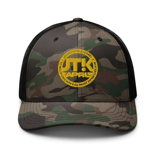 JTK Jesus Think Gold Camouflage trucker hat