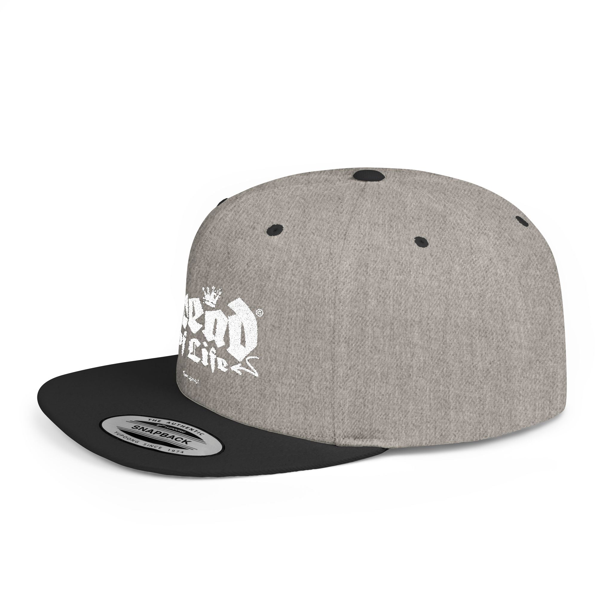 Flat Bill Snapback Hat – 'The Believer' Crown Logo Embroidered Cap