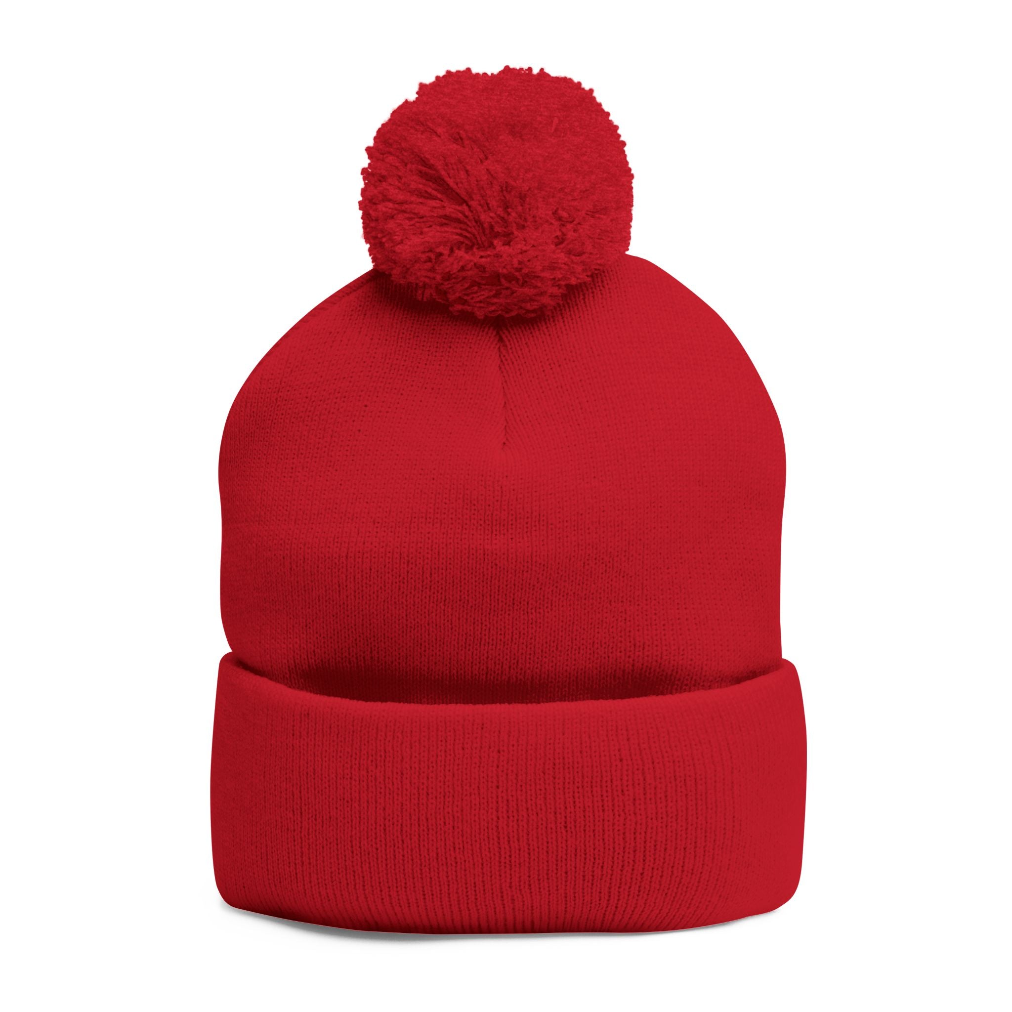 The Believer Embroidered Pom-Pom Knit Cap — 'I'm Queen' Crown Beanie