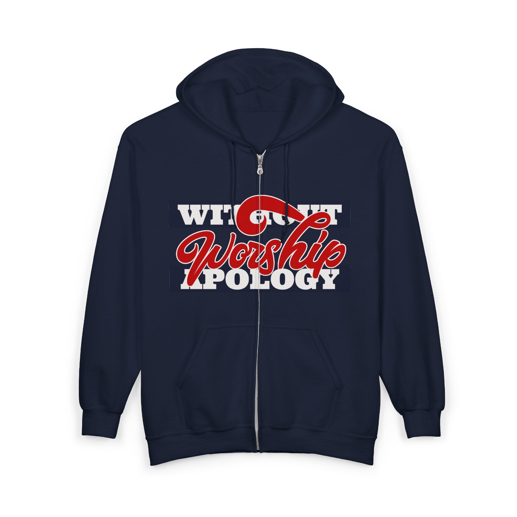 Worship Vibes Zip Hoodie — "Worshipology" Christian Full-Zip Sweatshirt