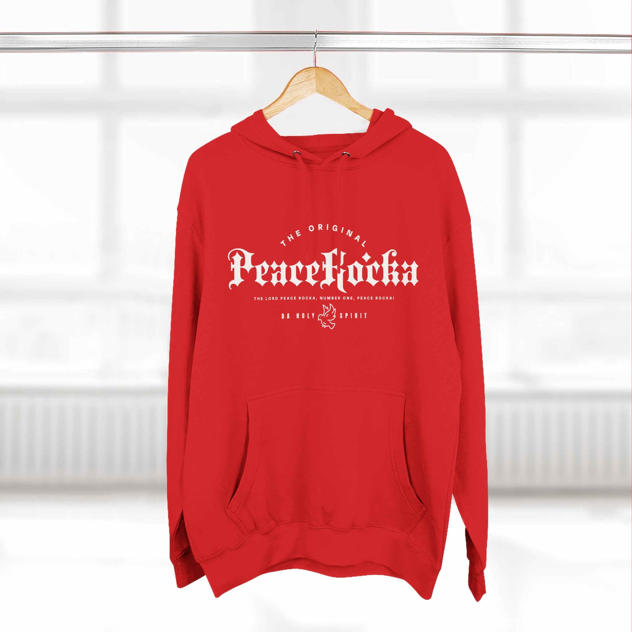 Peace Rocka-Panel Fleece Hoodie — Classic Cozy Pullover