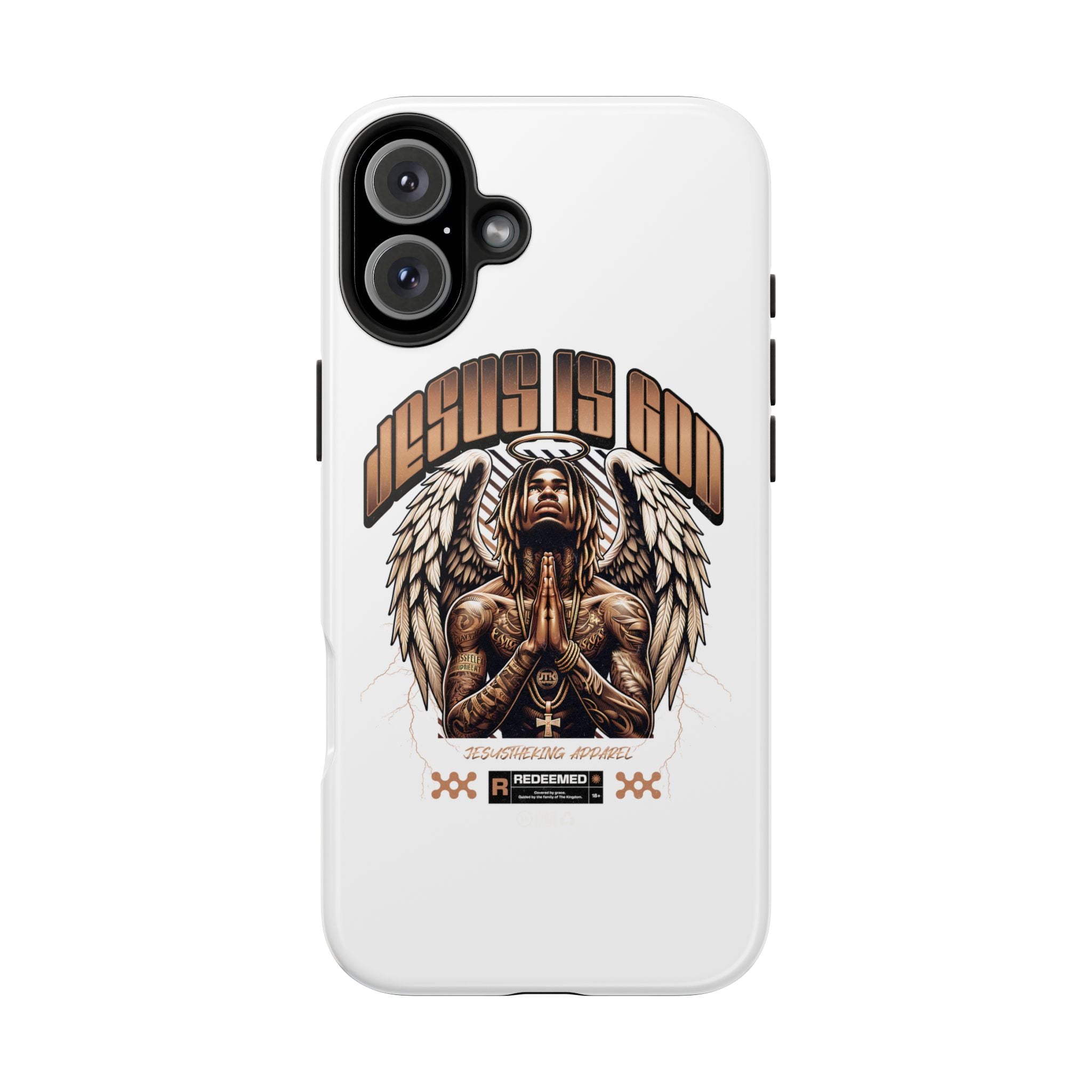 JESUS IS GOD Phone Case — Urban Winged Savior Design