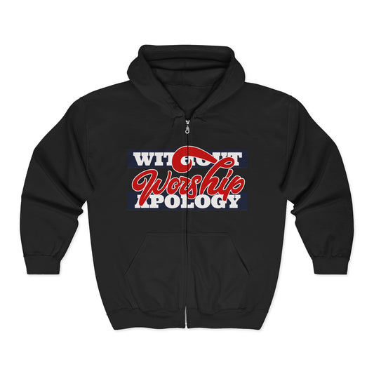 Worship Vibes Zip Hoodie — "Worshipology" Christian Full-Zip Sweatshirt