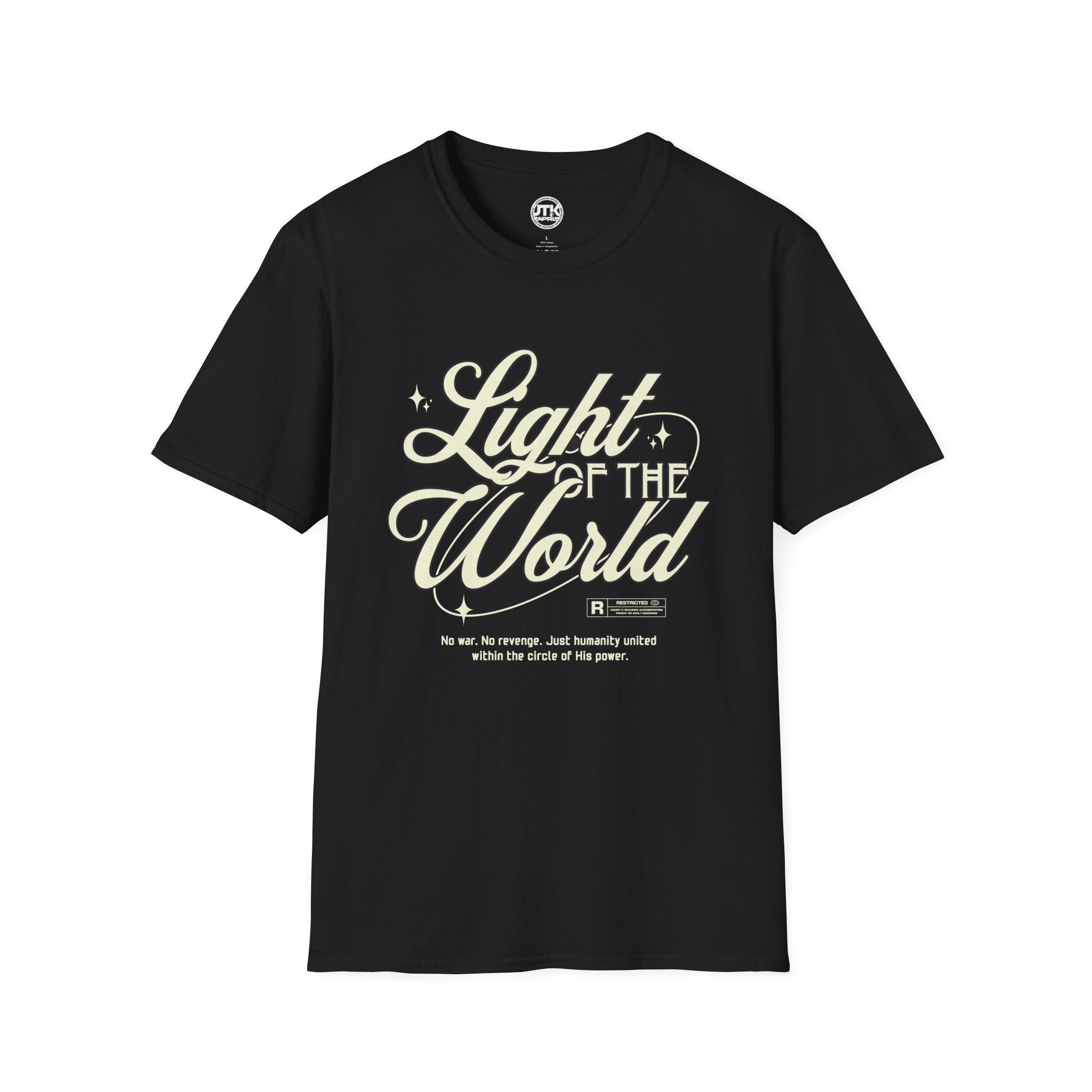 "Light of the World"  Graphic T-Shirt —  / Back "God Over All Things"