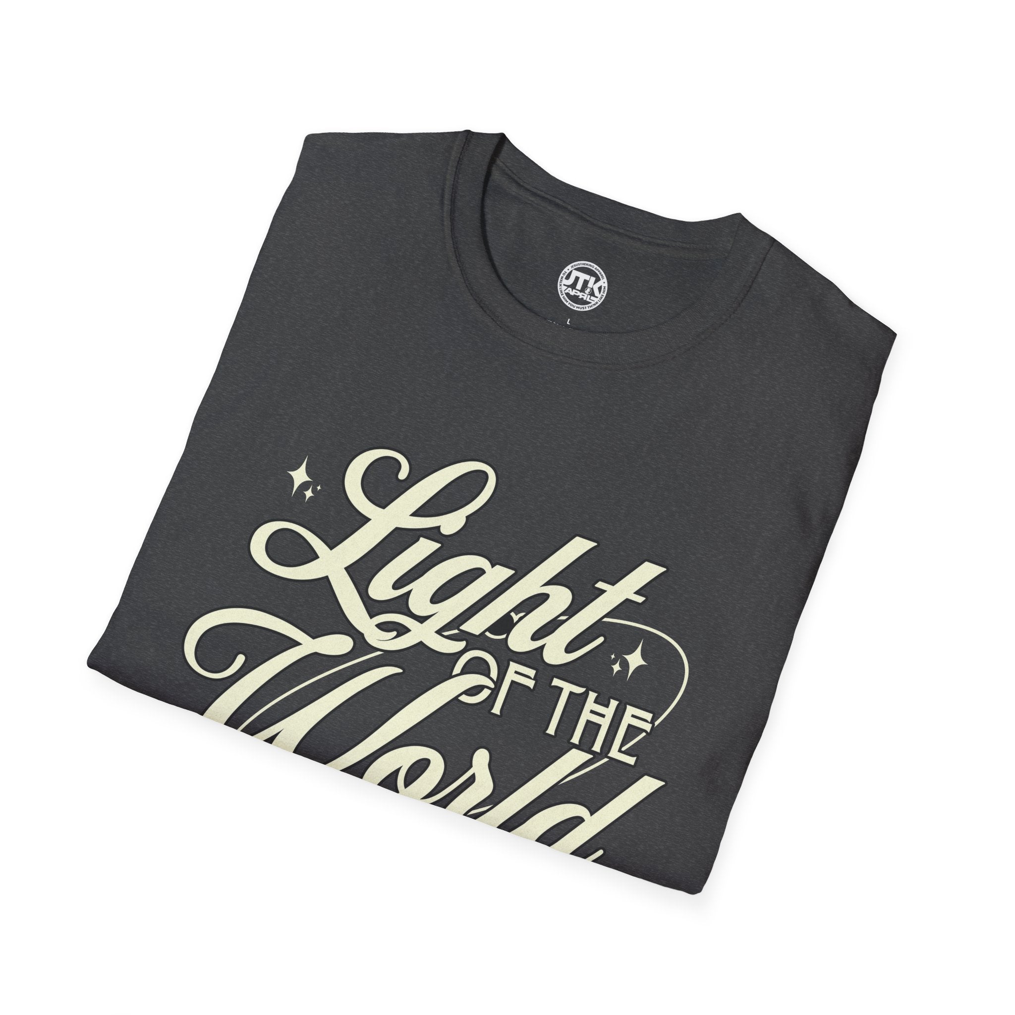 "Light of the World"  Graphic T-Shirt —  / Back "God Over All Things"