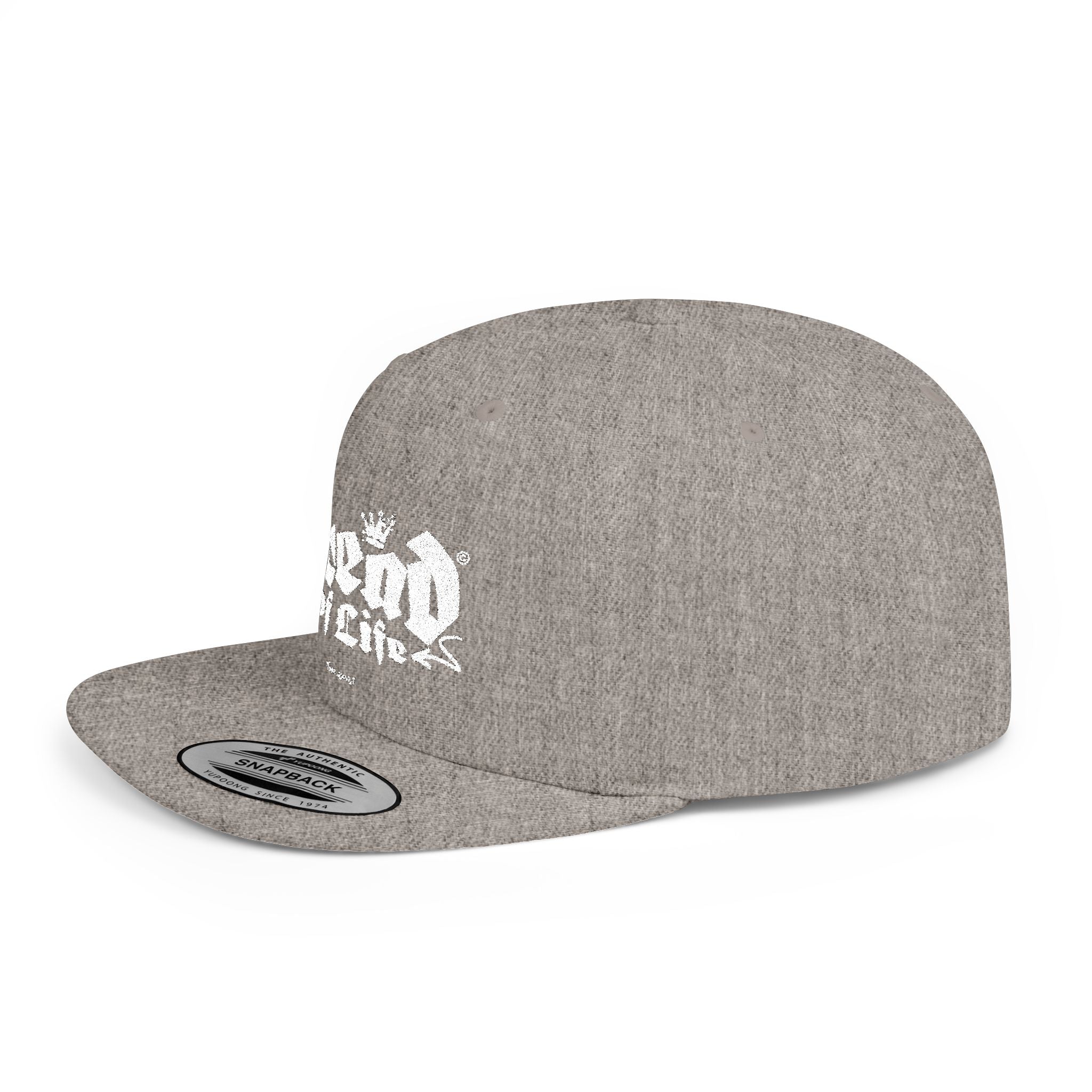 Flat Bill Snapback Hat – 'The Believer' Crown Logo Embroidered Cap