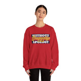 Crewneck Sweatshirt "Without Evangelize Apology" — Faith-Based Graphic Pullover