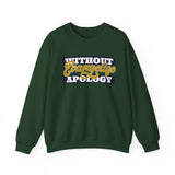 Crewneck Sweatshirt "Without Evangelize Apology" — Faith-Based Graphic Pullover