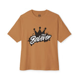 The Believer Crown Tee — Graphic Oversized Boxy T-Shirt