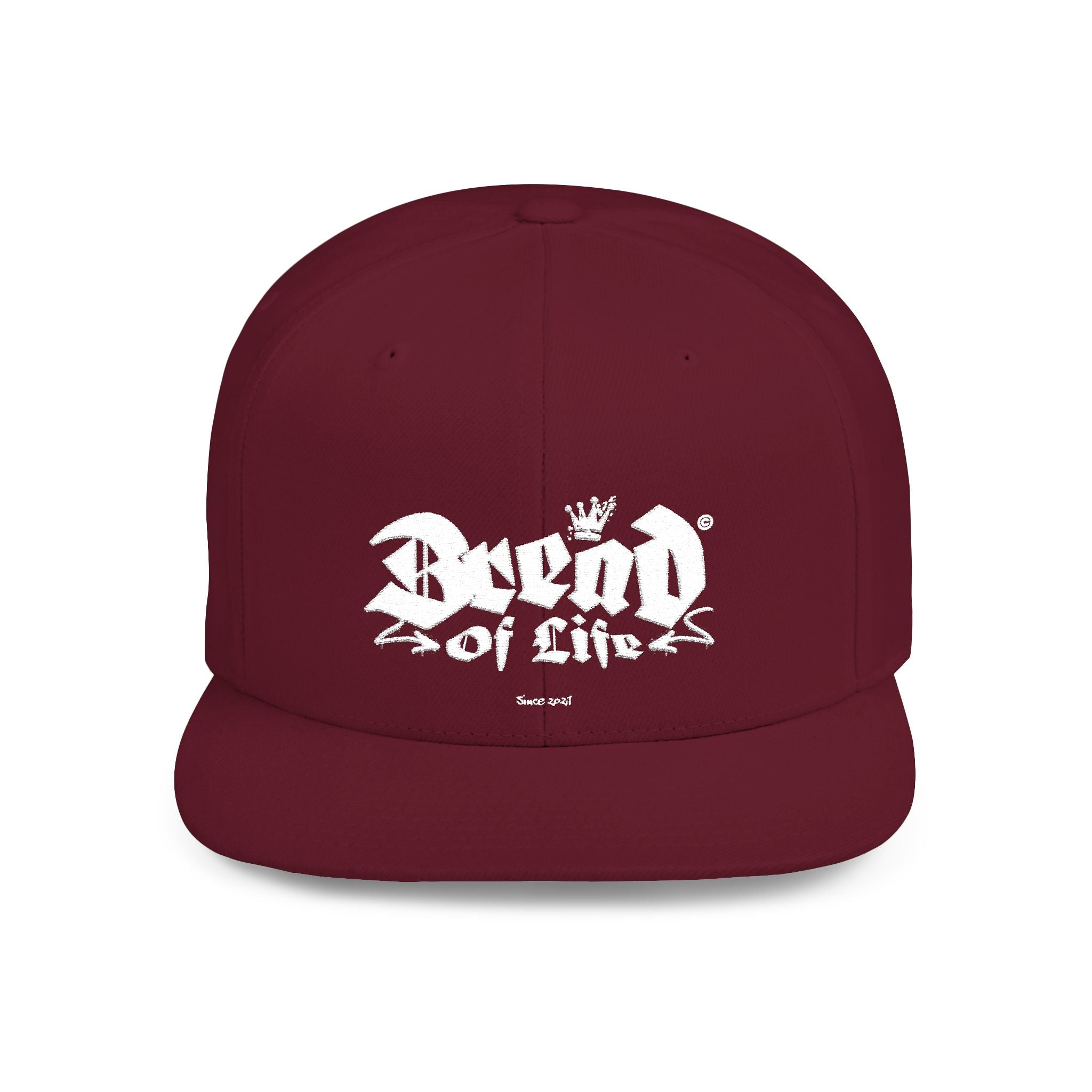 Flat Bill Snapback Hat – 'The Believer' Crown Logo Embroidered Cap