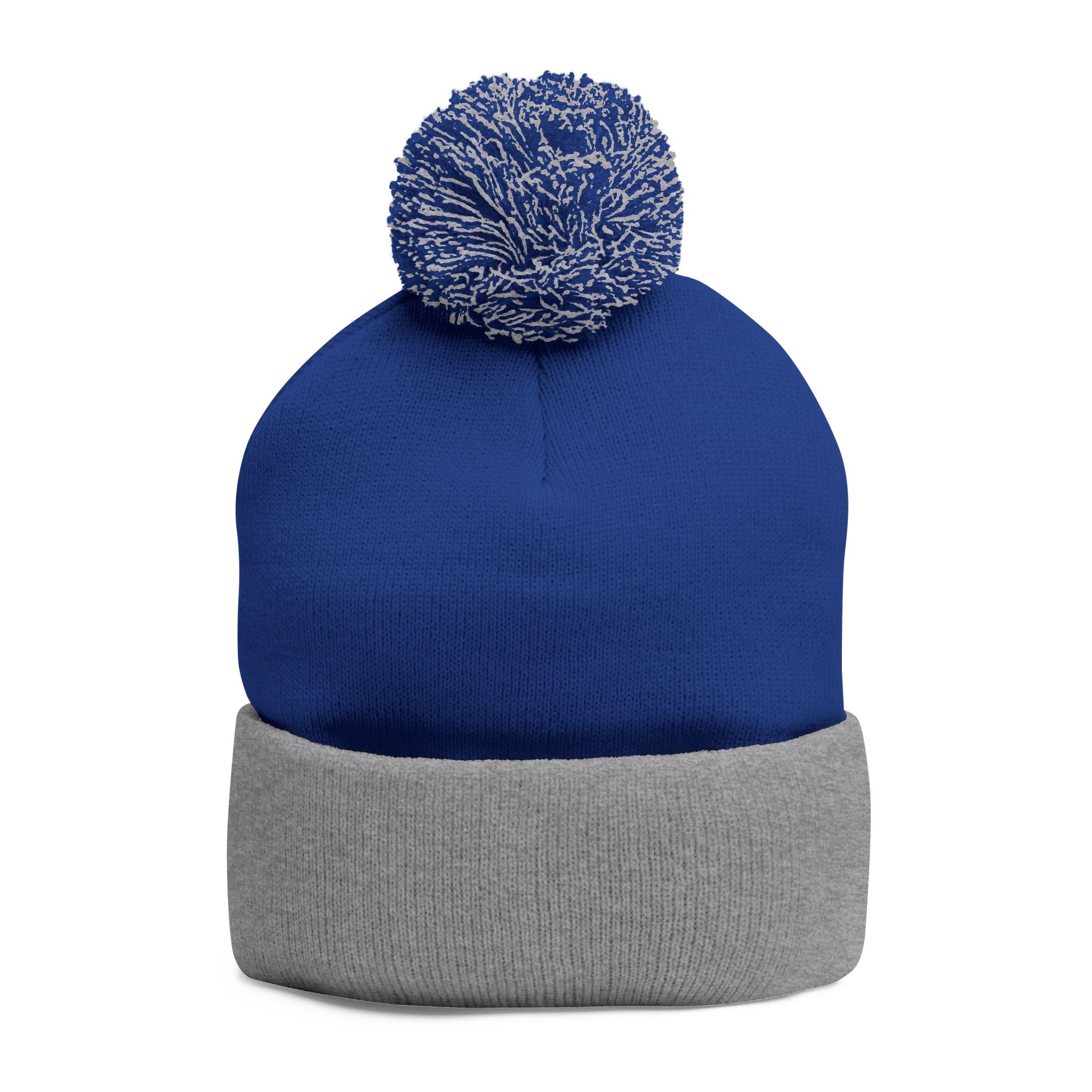 The Believer Embroidered Pom-Pom Knit Cap — 'I'm Queen' Crown Beanie