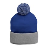 The Believer Embroidered Pom-Pom Knit Cap — 'I'm Queen' Crown Beanie