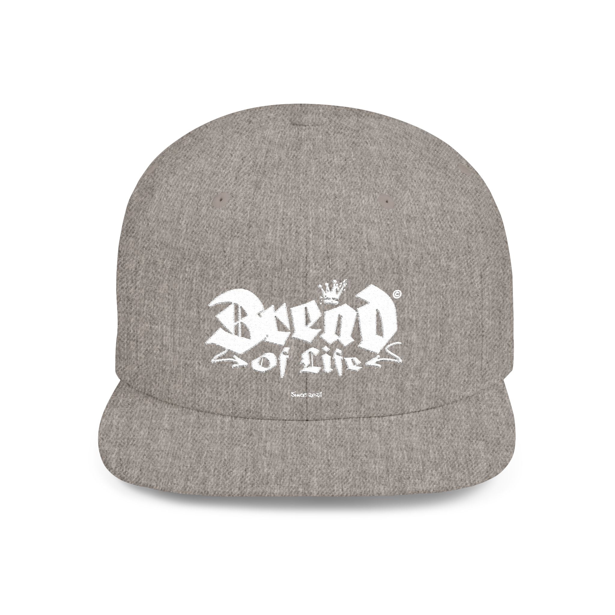 Flat Bill Snapback Hat – 'The Believer' Crown Logo Embroidered Cap
