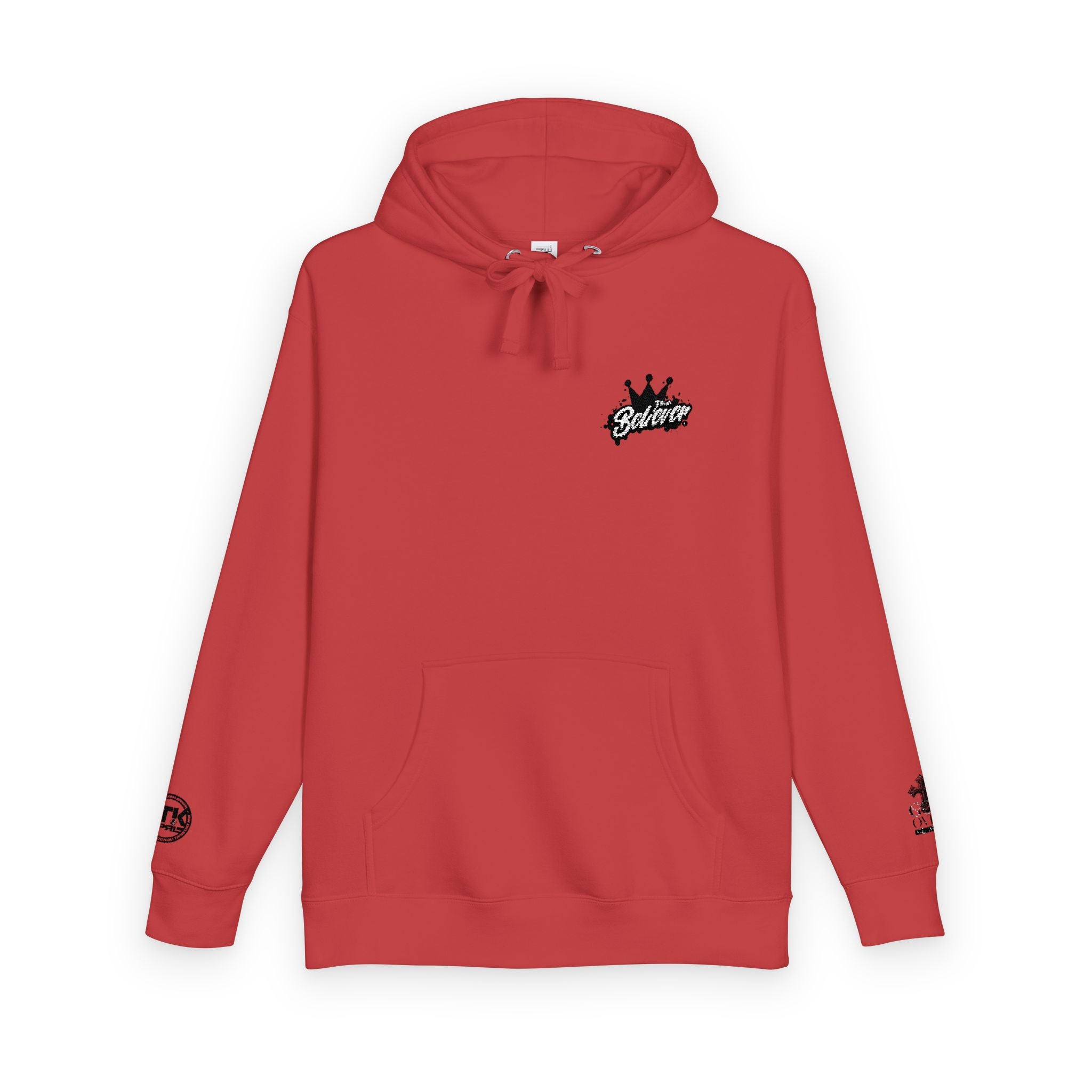 The Believer "Crown" Script Hoodie/Pullover with Sleeve Logos
