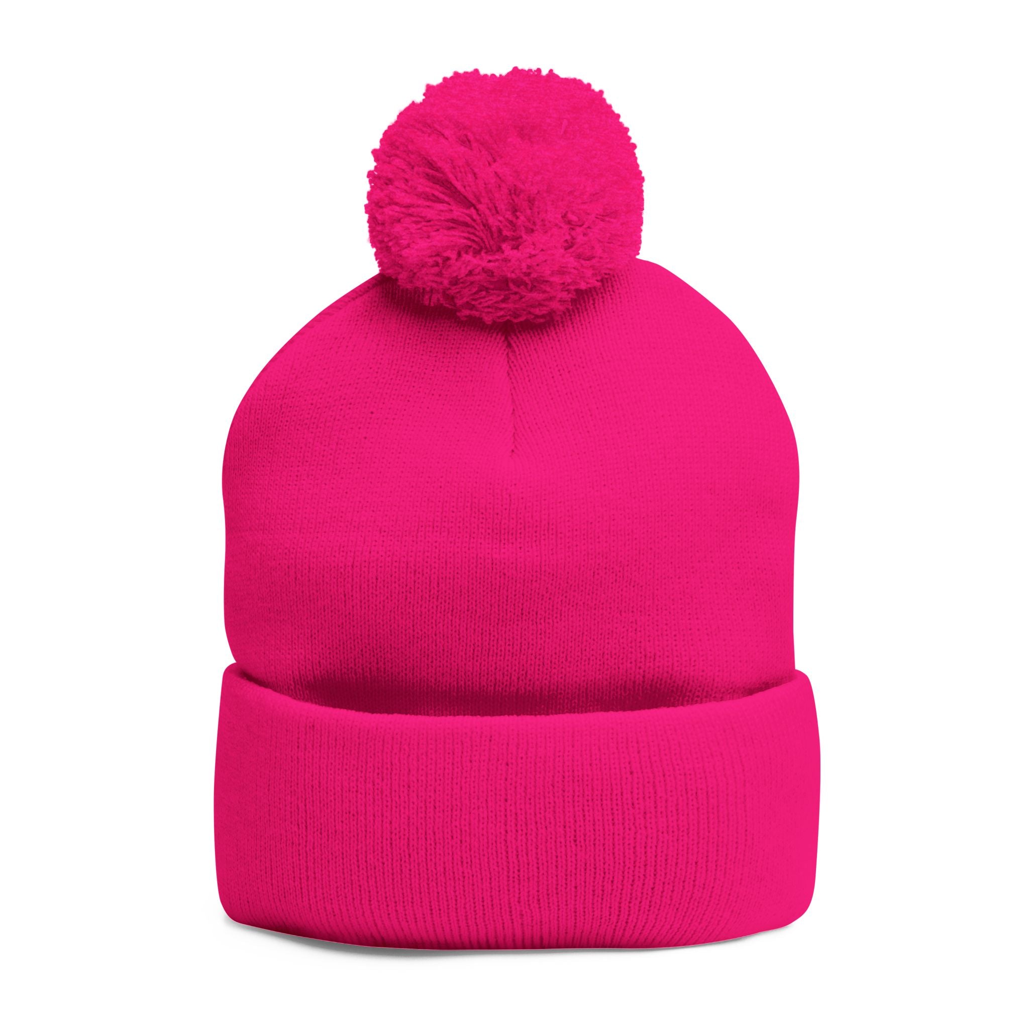 The Believer Embroidered Pom-Pom Knit Cap — 'I'm Queen' Crown Beanie