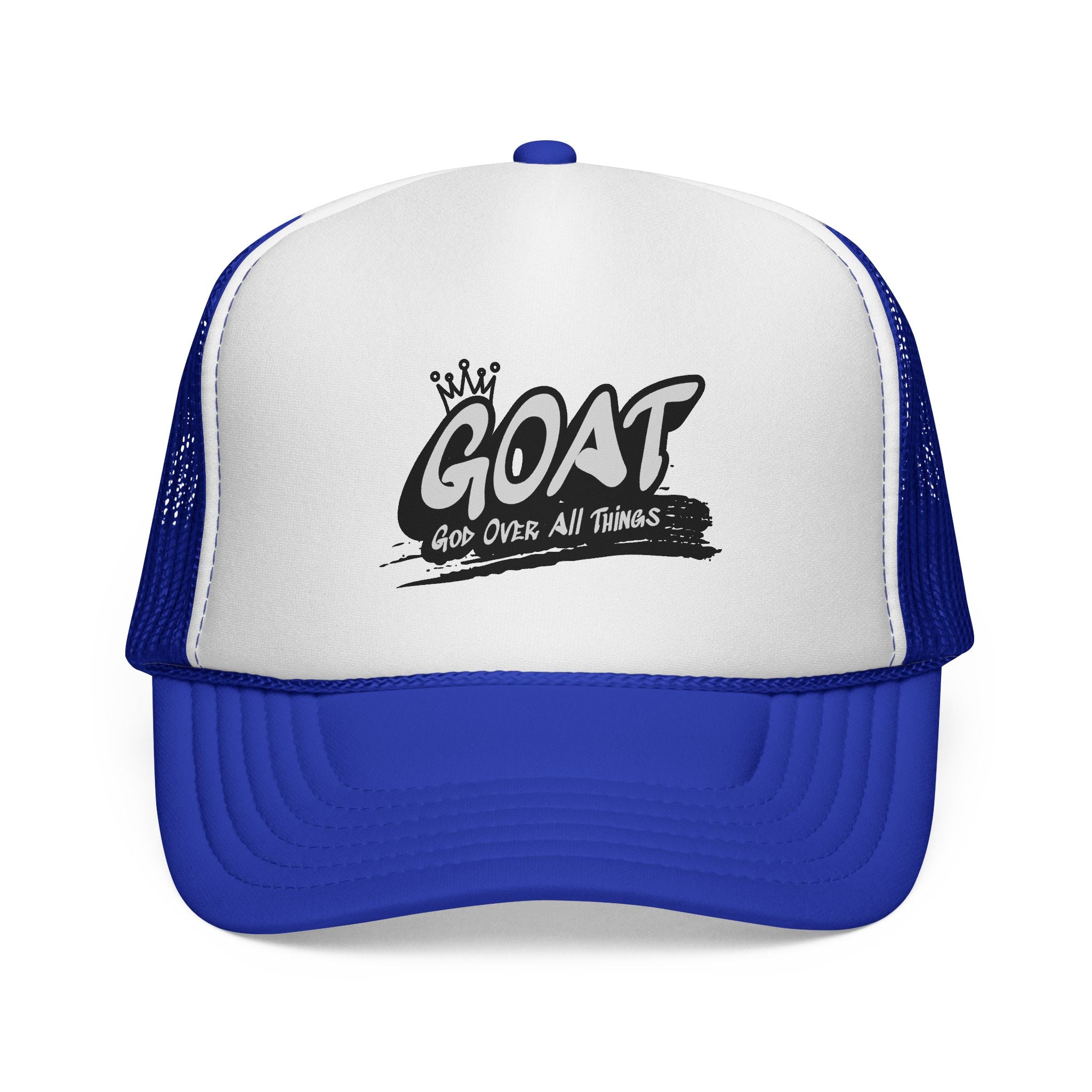 GOAT Trucker Cap – Crowned "God Over All Things" Mesh Hat