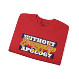 Crewneck Sweatshirt "Without Evangelize Apology" — Faith-Based Graphic Pullover