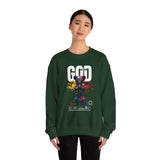 God Is Life - Painter Bear Crewneck Sweatshirt