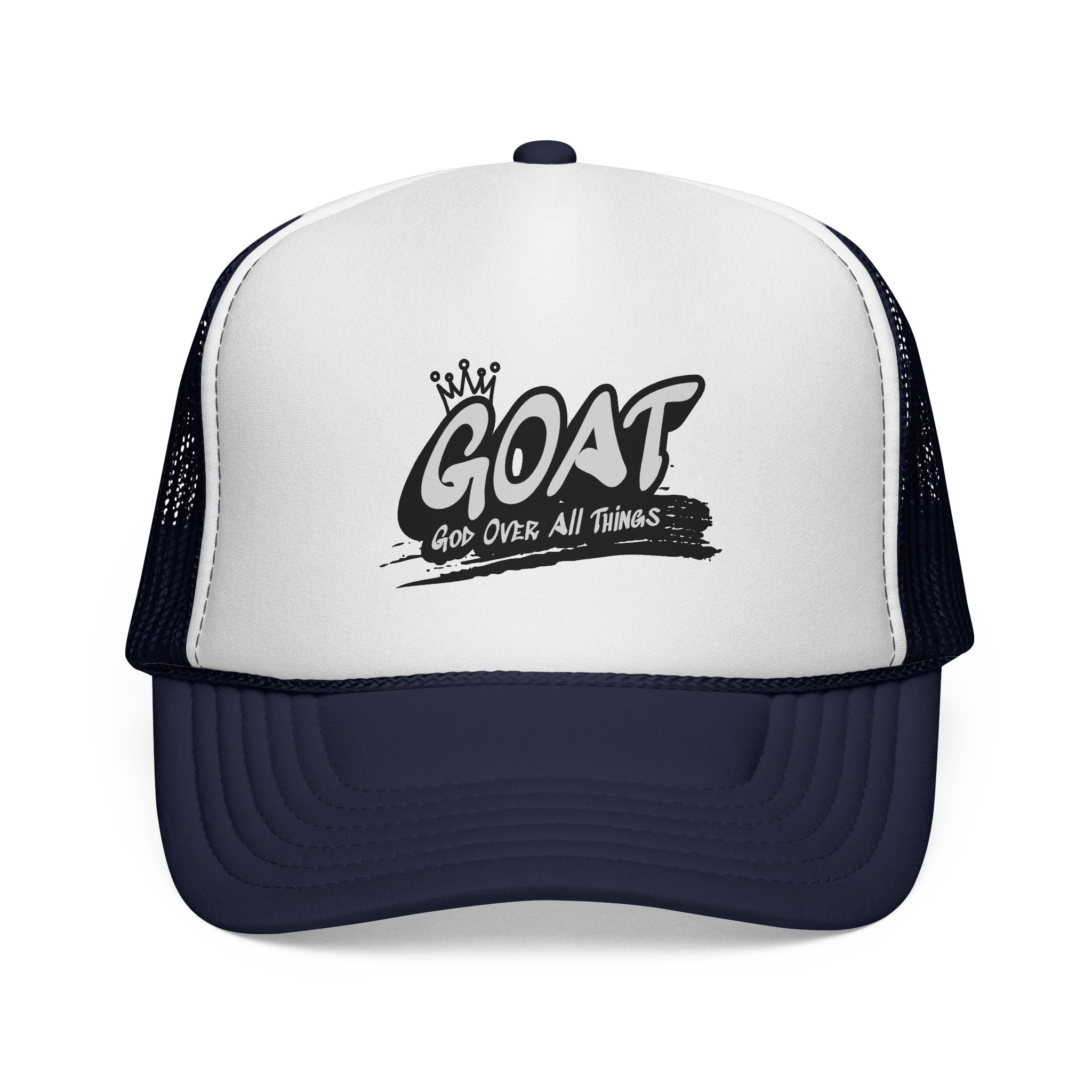GOAT Trucker Cap – Crowned "God Over All Things" Mesh Hat