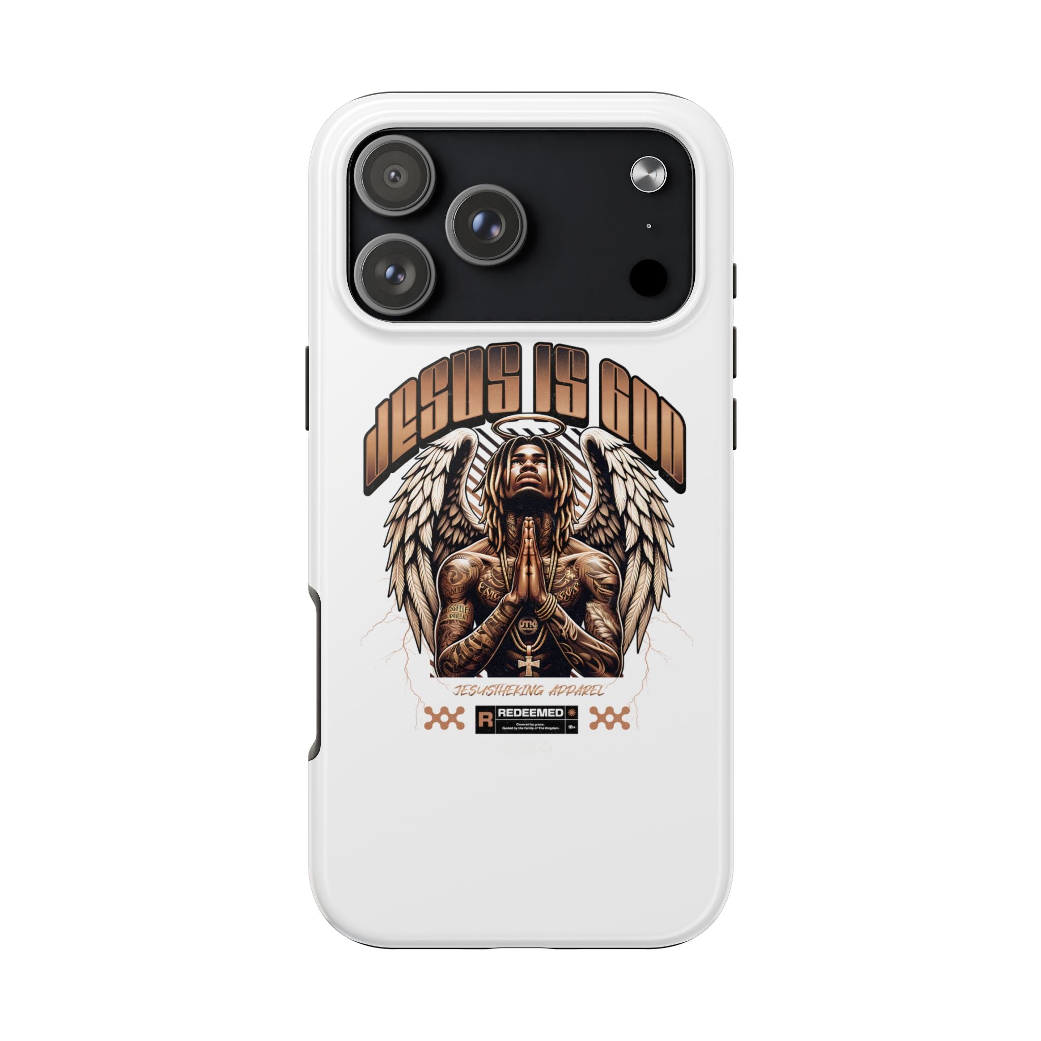 JESUS IS GOD Phone Case — Urban Winged Savior Design