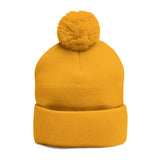 The Believer Embroidered Pom-Pom Knit Cap — 'I'm Queen' Crown Beanie