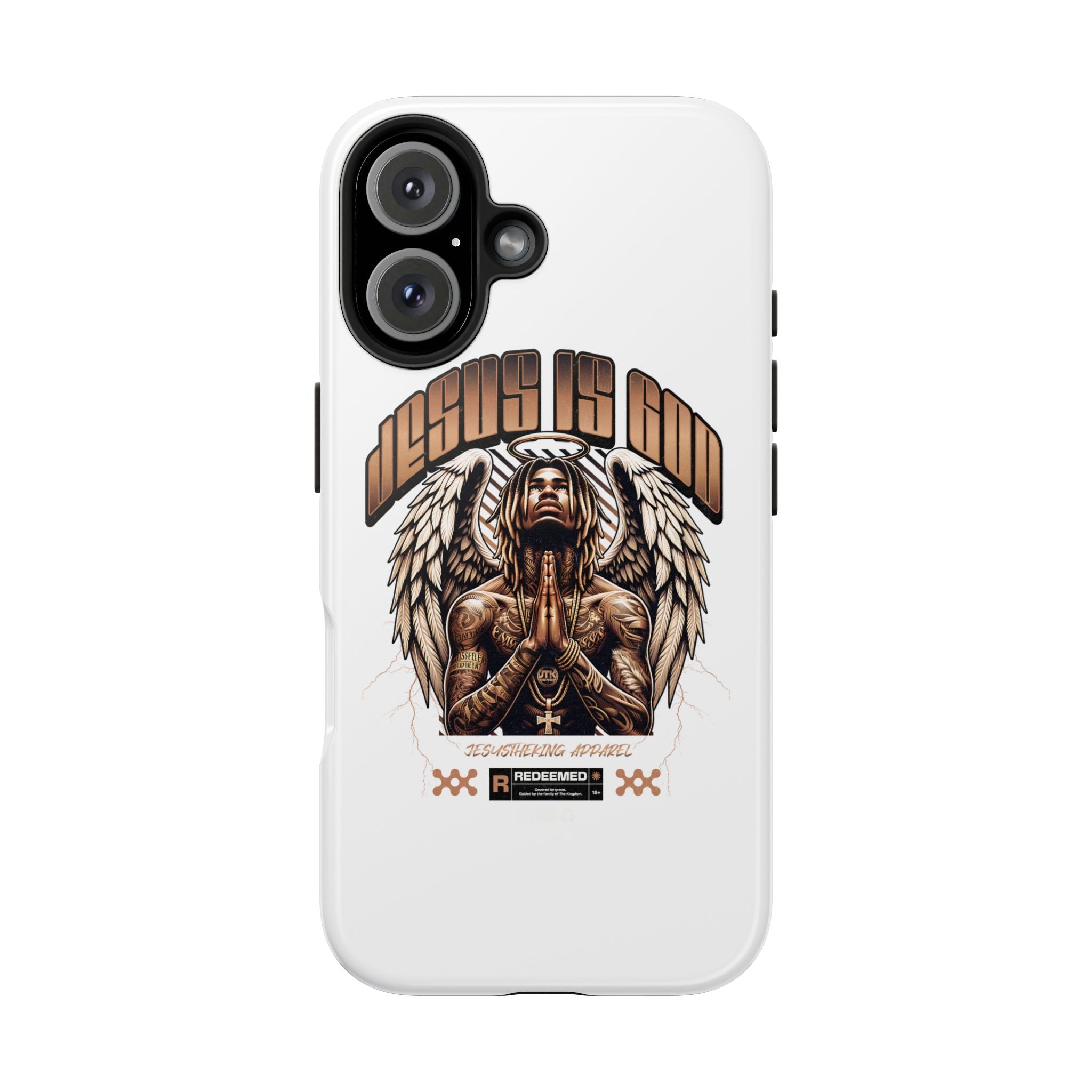 JESUS IS GOD Phone Case — Urban Winged Savior Design