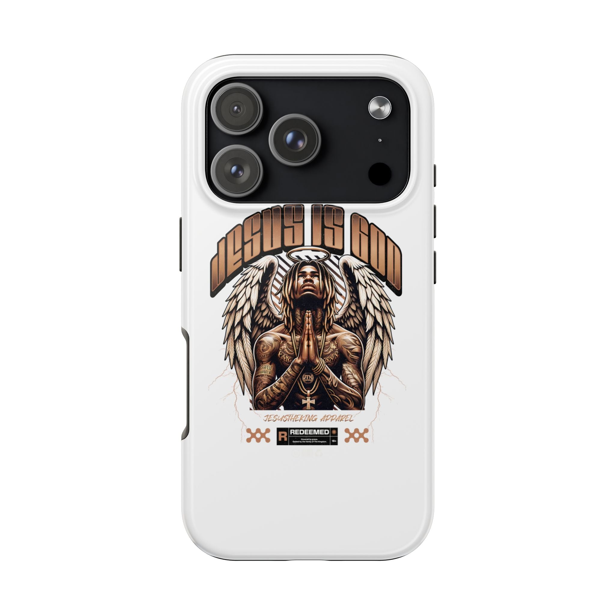 JESUS IS GOD Phone Case — Urban Winged Savior Design