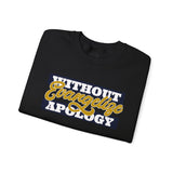 Crewneck Sweatshirt "Without Evangelize Apology" — Faith-Based Graphic Pullover