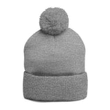 The Believer Embroidered Pom-Pom Knit Cap — 'I'm Queen' Crown Beanie