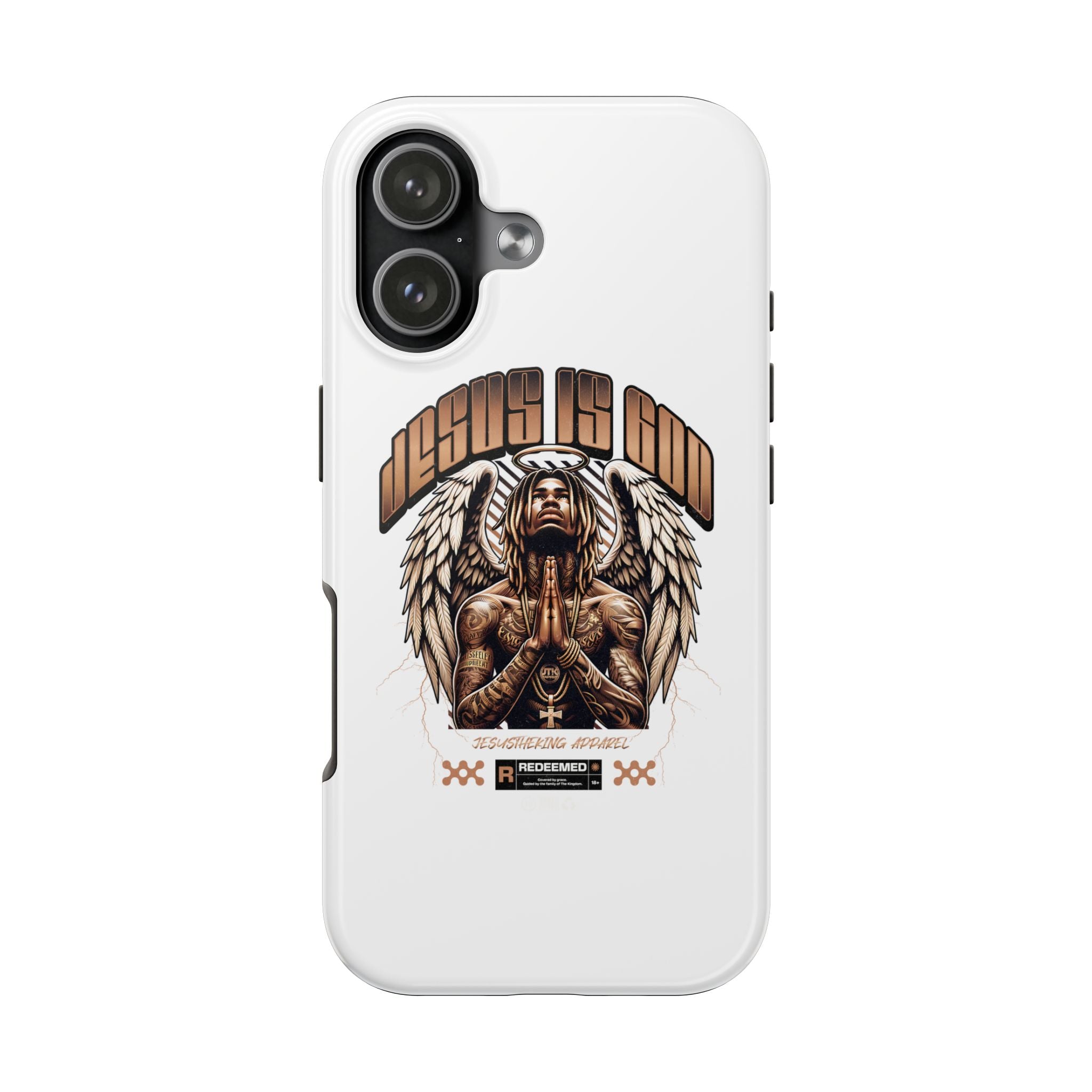 JESUS IS GOD Phone Case — Urban Winged Savior Design