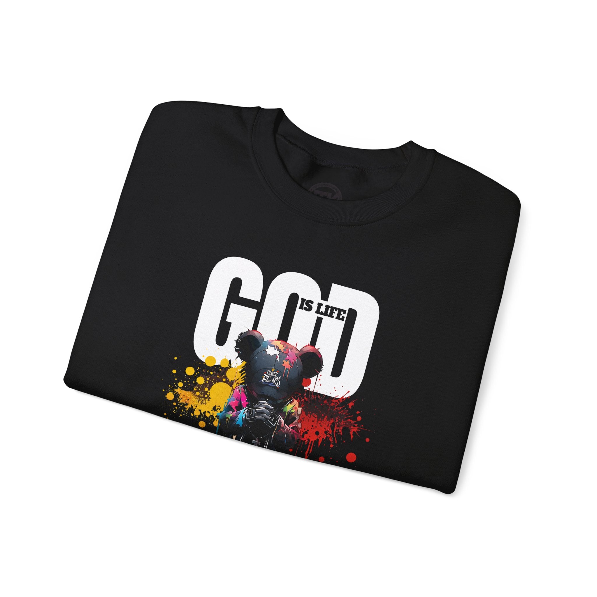 God Is Life - Painter Bear Crewneck Sweatshirt