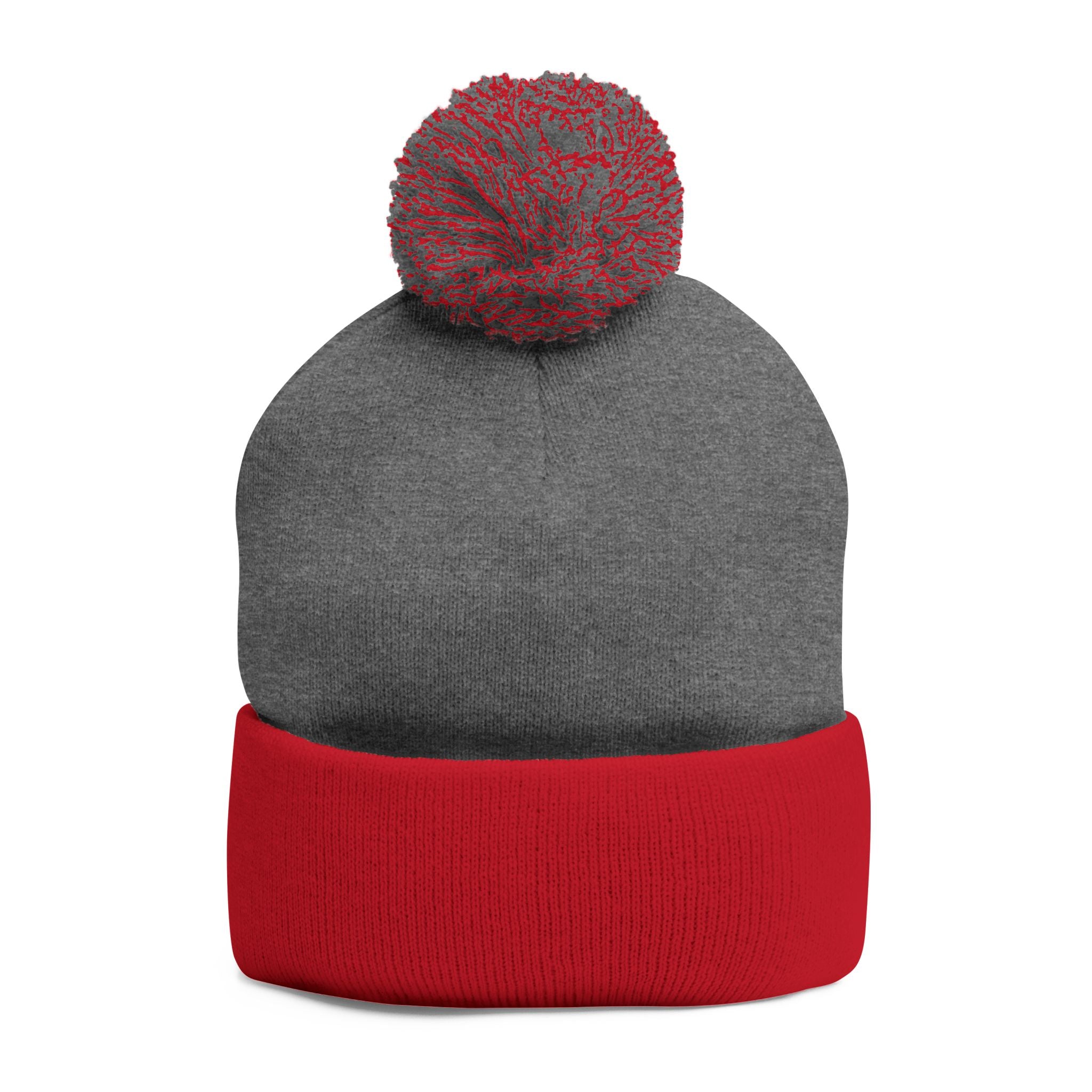 The Believer Embroidered Pom-Pom Knit Cap — 'I'm Queen' Crown Beanie