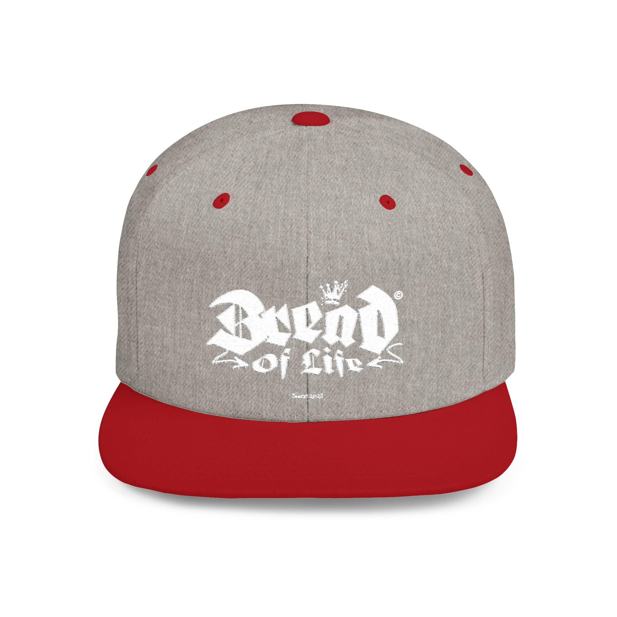 Flat Bill Snapback Hat – 'The Believer' Crown Logo Embroidered Cap