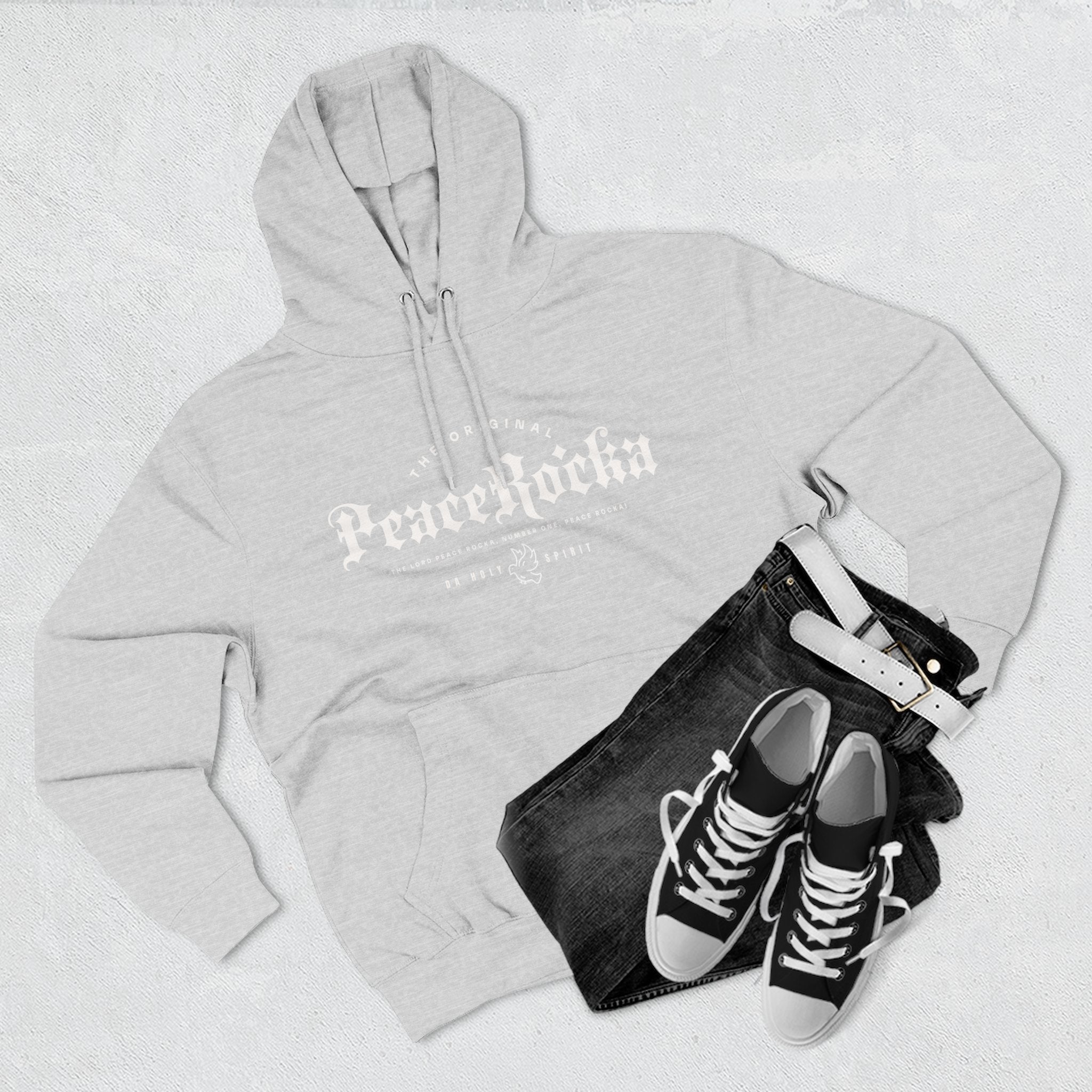 Peace Rocka-Panel Fleece Hoodie — Classic Cozy Pullover
