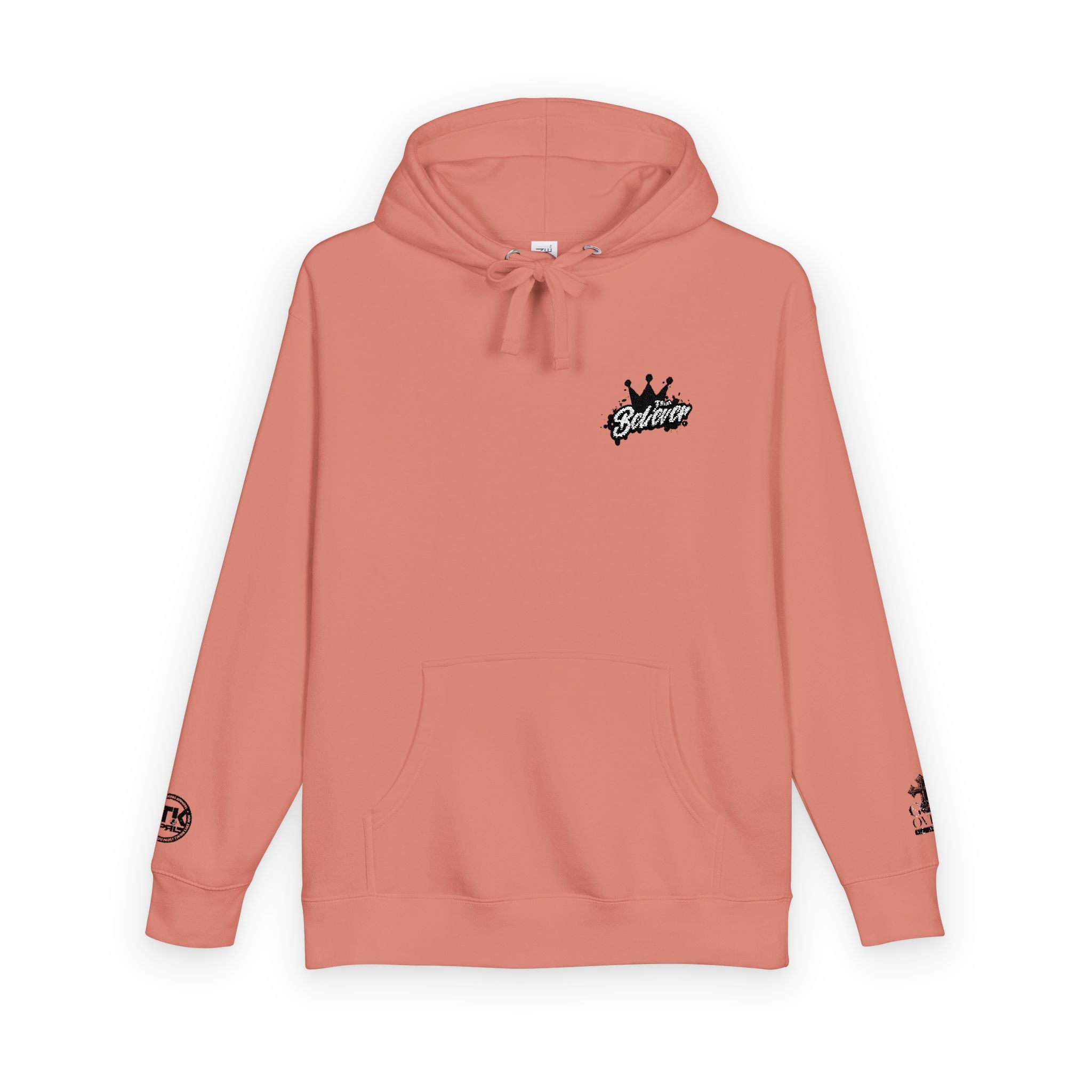 The Believer "Crown" Script Hoodie/Pullover with Sleeve Logos