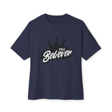 The Believer Crown Tee — Graphic Oversized Boxy T-Shirt