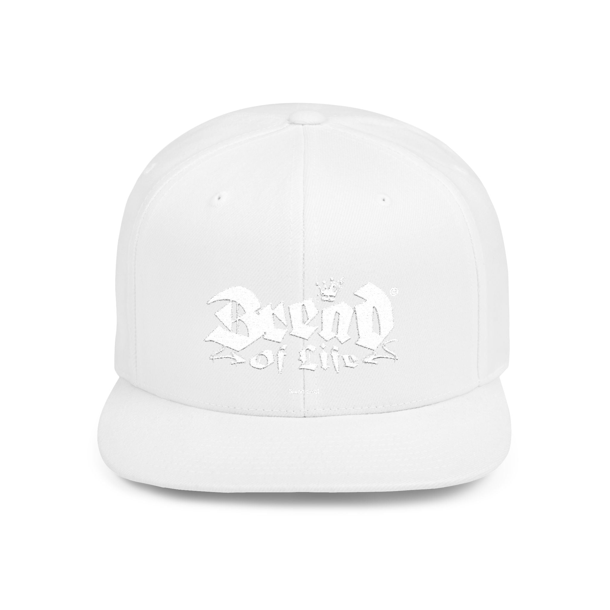 Flat Bill Snapback Hat – 'The Believer' Crown Logo Embroidered Cap