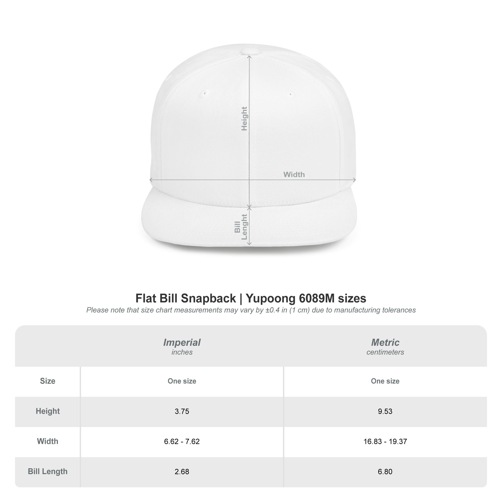 Flat Bill Snapback Hat – 'The Believer' Crown Logo Embroidered Cap