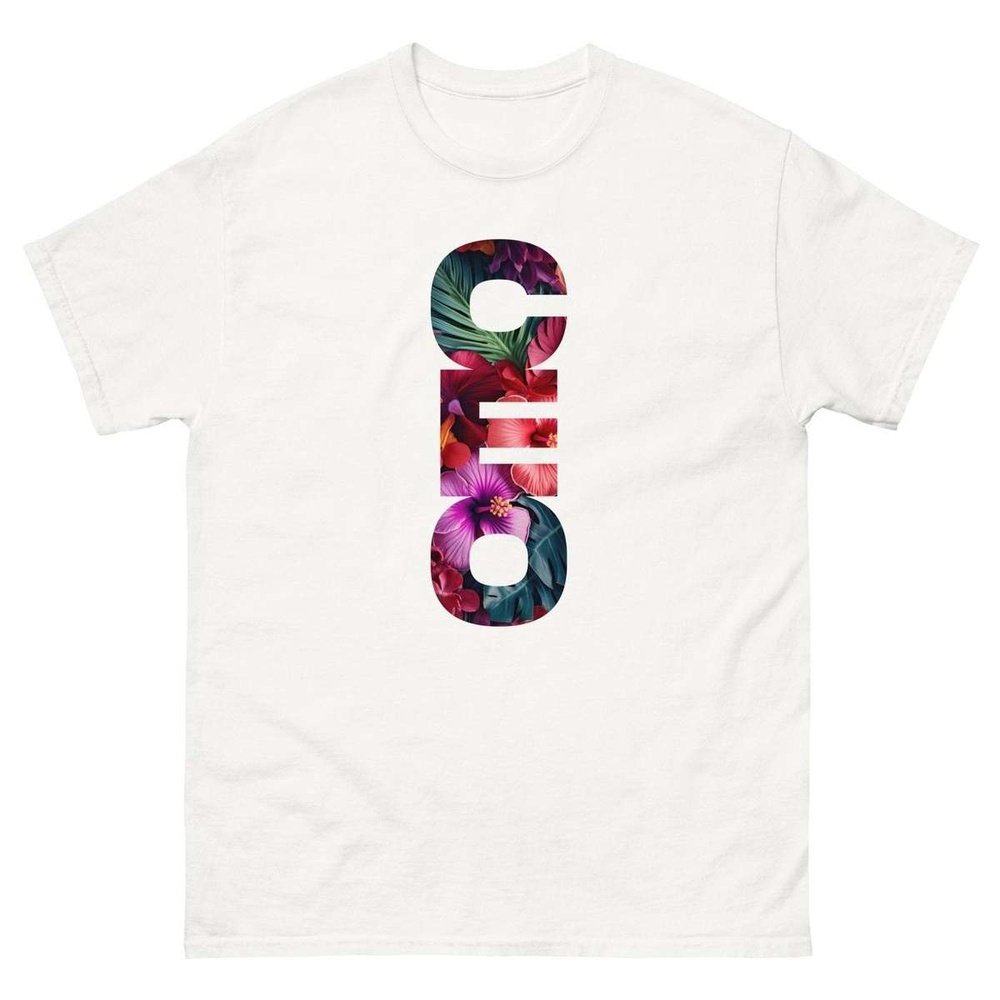 CEO Tropical Men's classic white tee