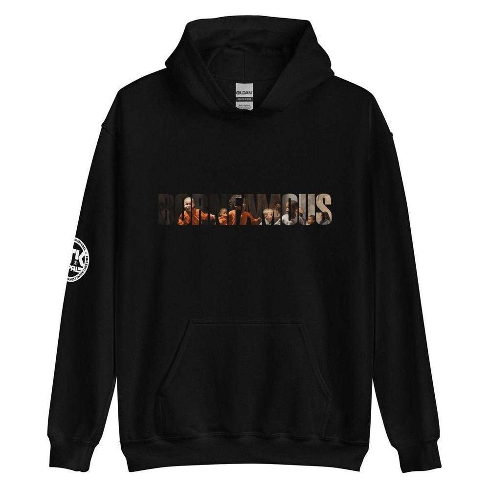 Born Famous Logo Adult Unisex Black Hoodie