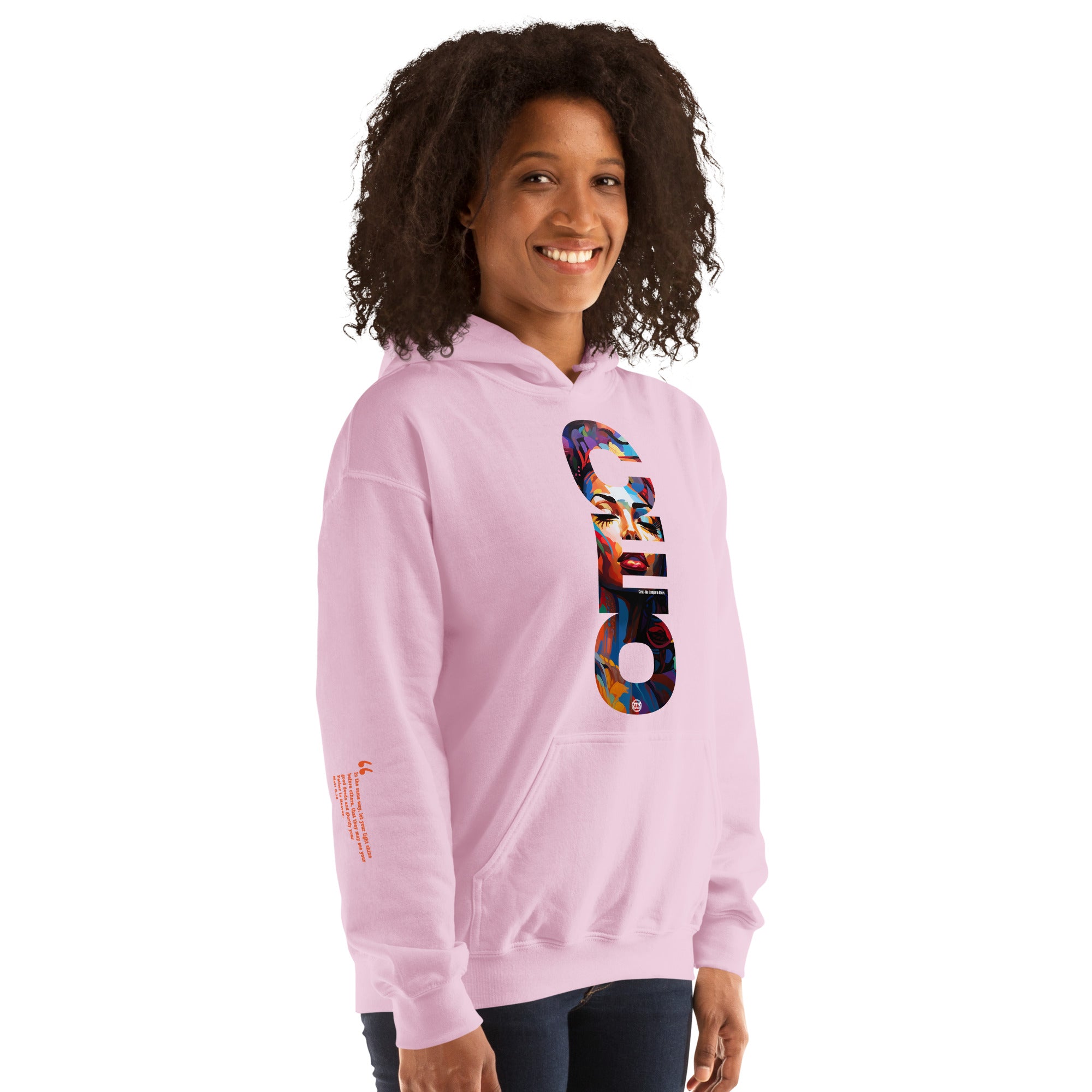 CEO "Eve" Unisex Light Pink Hoodie V1