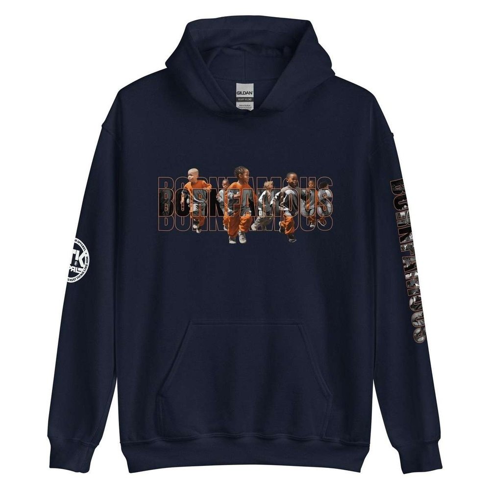 Born Famous Deluxe Unisex Oversized Navy Hoodie