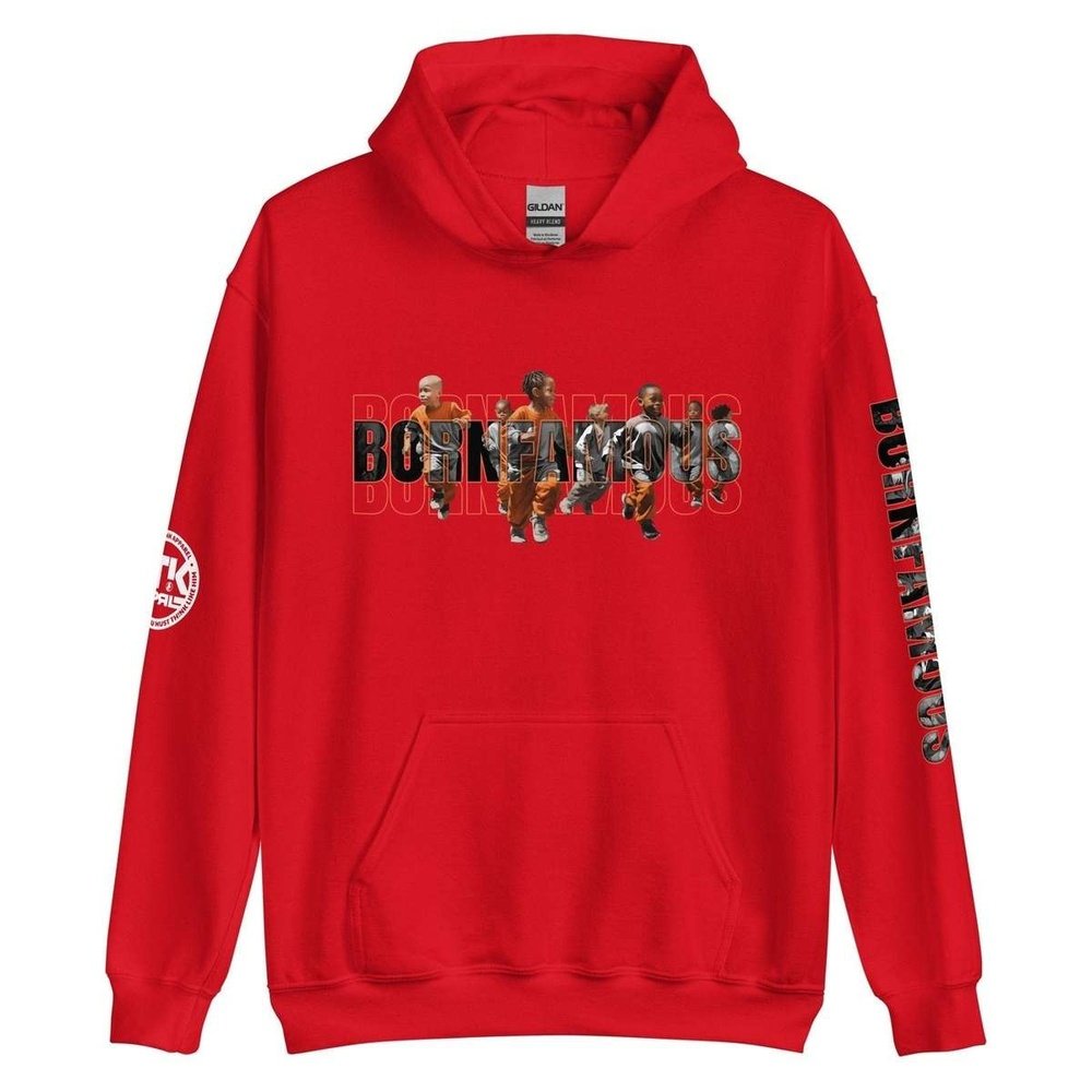 Born Famous Deluxe Unisex Oversized Red Hoodie