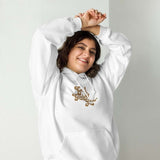 God, Gold and Glitter Unisex White Hoodie