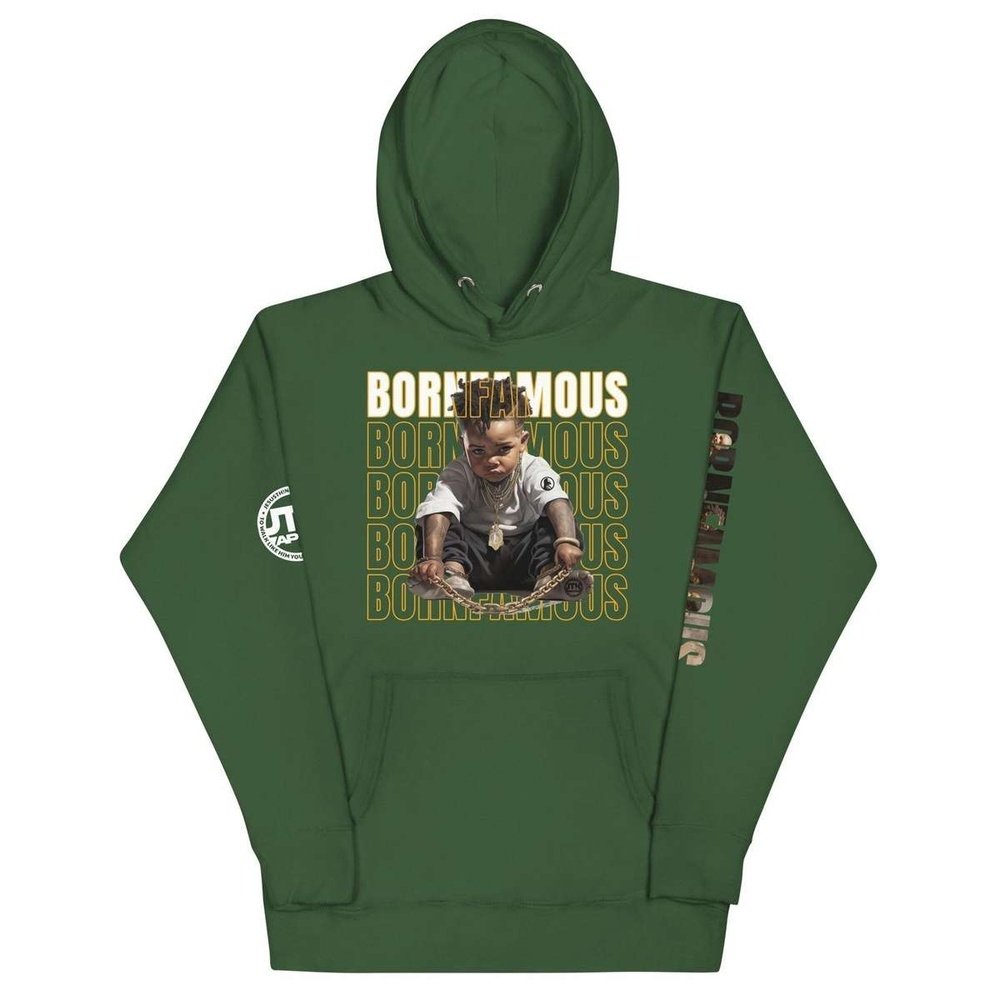 Born Famous "Imported" Platinum Unisex Forest Hoodie