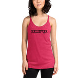 Believer NYC Women's Racerback Shocking Pink Tank